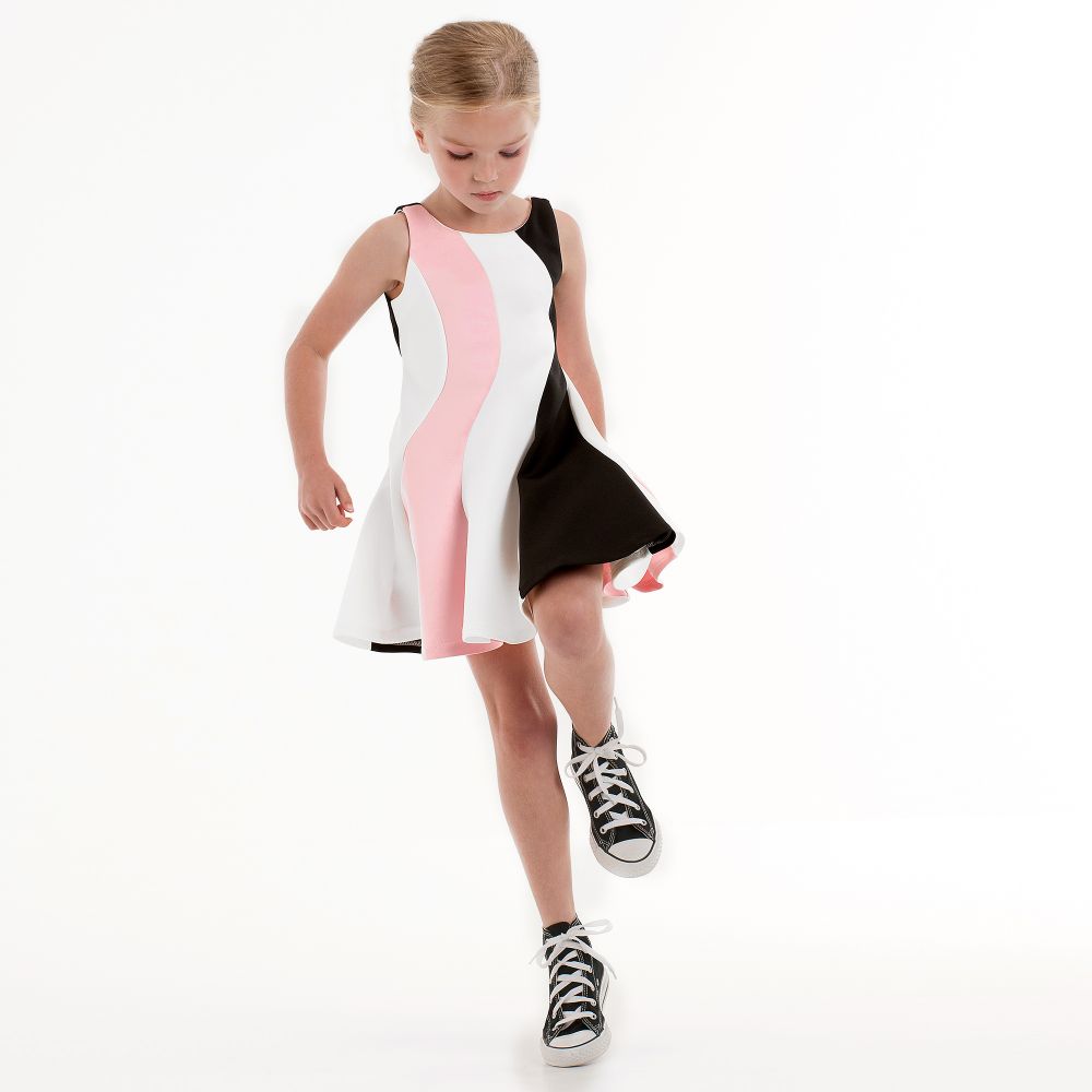 Kate Mack & Biscotti Girls Striped Jersey Dress - little Boppers