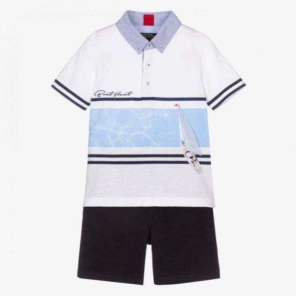 lapin house boys blue cotton shorts set 423644 d7fcd5bb13f9ff227cd631389adeebfb13768372