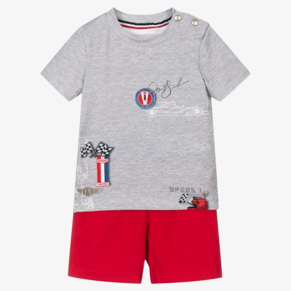 lapin house grey red baby shorts set 423673 60e8fb0bbb40f0a168c2b677c9a684adf2363a5d