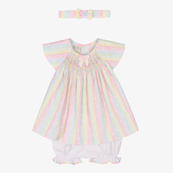 pretty originals girls pink blue smocked dress set 491714 4021e9c45a7f38ff48672797509ba15346329d47