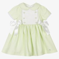 piccola speranza girls green cotton patterned dress 485076 3183d5b8ab0672a05050165d802f1f96bf563c88