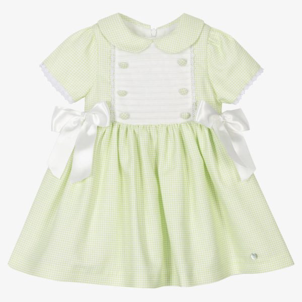piccola speranza girls green cotton patterned dress 485076 3183d5b8ab0672a05050165d802f1f96bf563c88