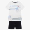 lapin house boys white navy blue cotton shorts set 491964 6f9c422ad377ad7758c253ea66046864eaa90682