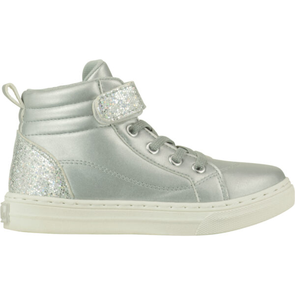 ADee GLITZY Silver Glitter High Top Trainers | Little Boppers