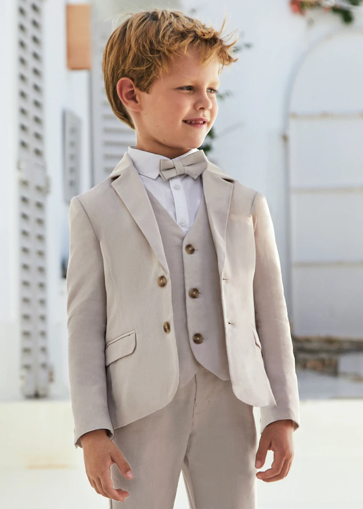 Boys linen suit best sale