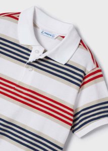 boy striped polo better cotton watermelon XL 6