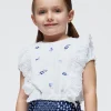 girl embroidered ruffles top white ink XL 1