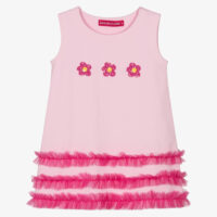 agatha ruiz de la prada girls pink cotton sequin flower dress 600208 aa1d1f140abc4ebcfa5132606d52023509f737c4