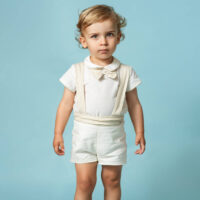 foque boys ivory linen cotton shorts set 588929 95cc1d07082b4a1a92b41ec5128e0b2f
