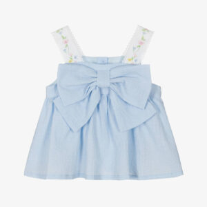 lapin house girls blue bow seersucker blouse 584978 b9c59d635c57ff7d511d32d68418b74b (1)