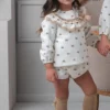 Dainty Delilah AW25 Rochy Baby Girls Cream Camel Spot Jam Pant Set
